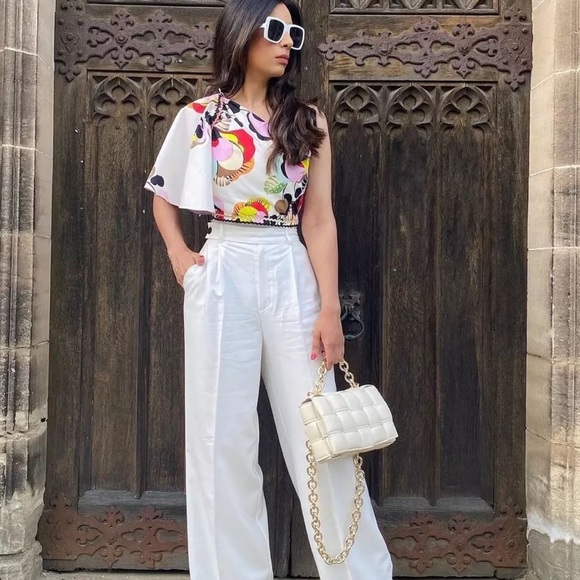 LAST ONE 🌺 NWT ZARA Asymmetrical Multicolored Top - Picture 9 of 16